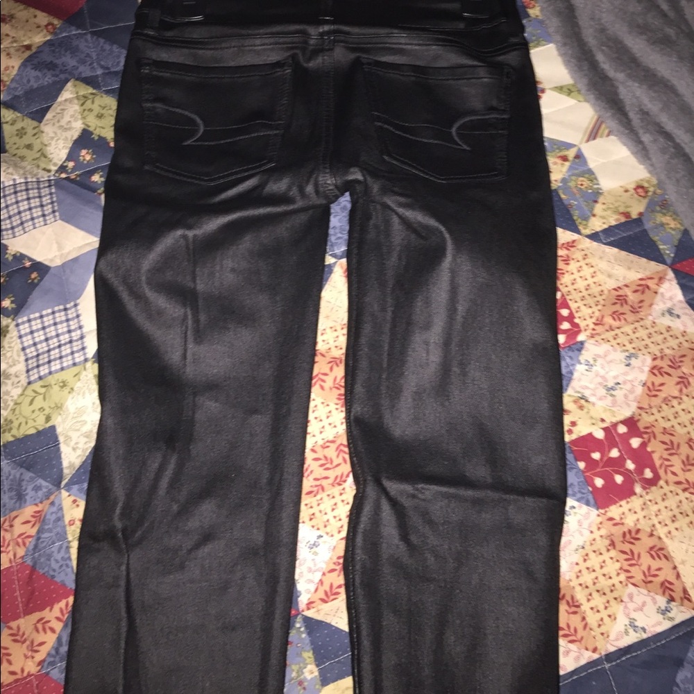 American eagle leather jeggings